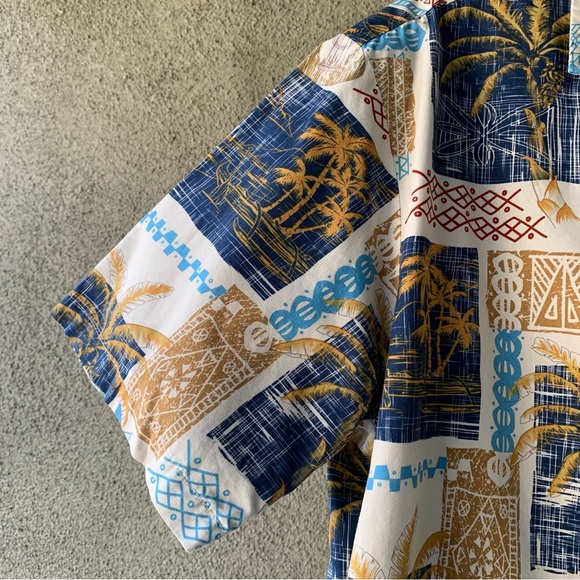 🌴 Men’s Hawaiian Aloha Shirt Tapa Ukulele size M 🌴 - Picture 5 of 11